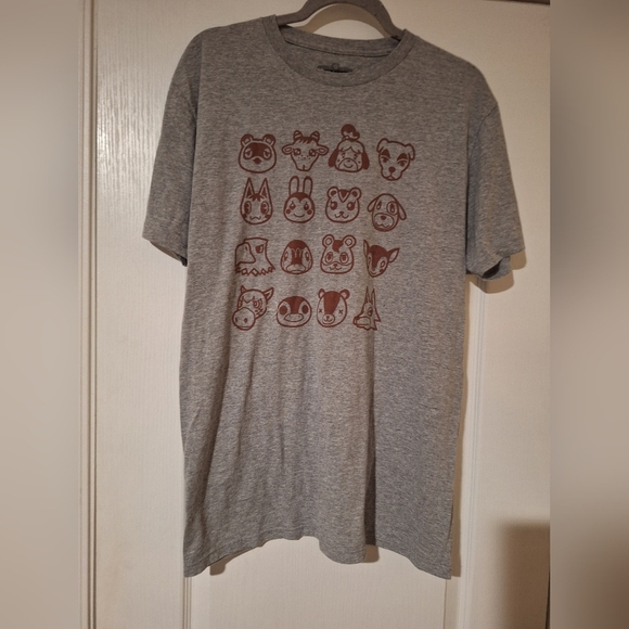 Hot Topic Tops - Gray Graphic T-Shirt Animal Crossing Hot Topic‎ Large Womens Juniors Unisex